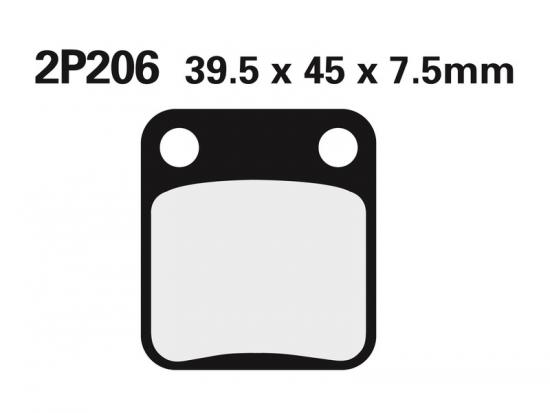 2P-206GS NISSIN Off-Road Halbmetallische Bremsbelge - 2P-206GS